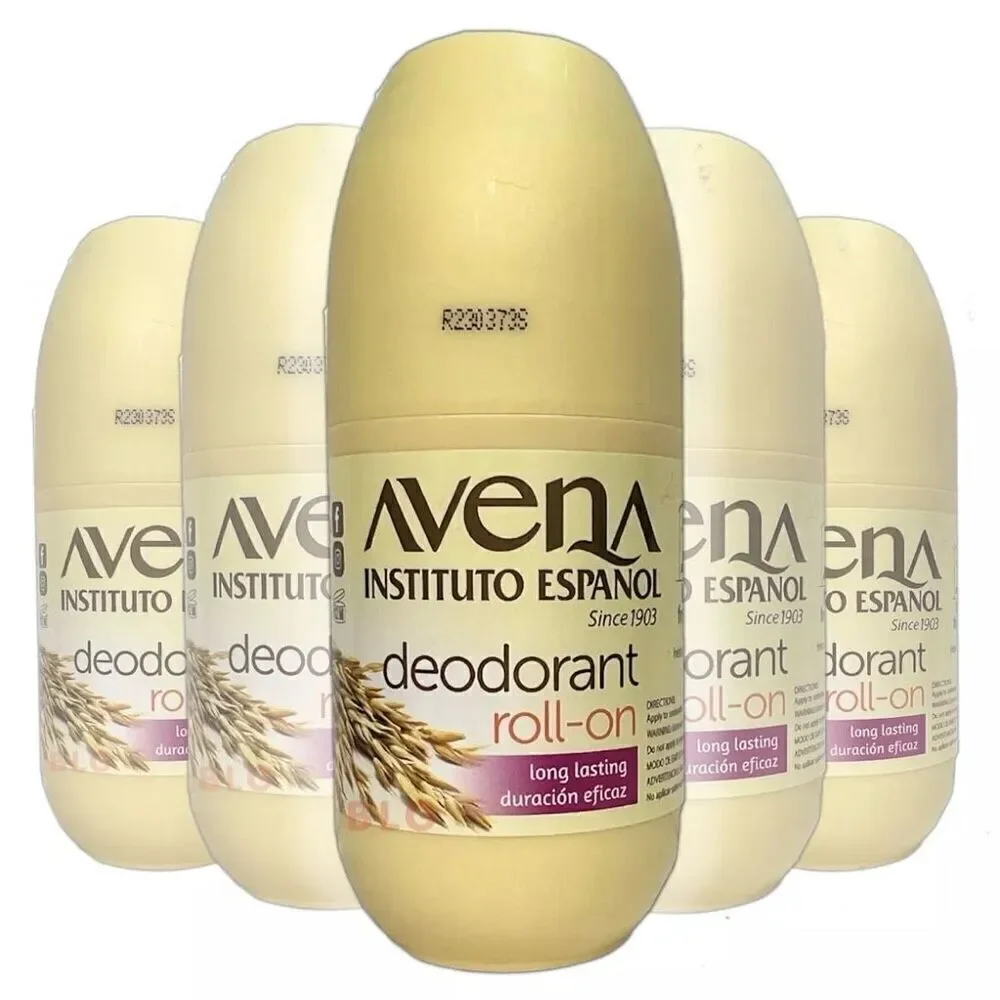 NWT 2 Pack Avena Long Lasting 24 Hours 100% Natural Roll-On Oats Deodorant